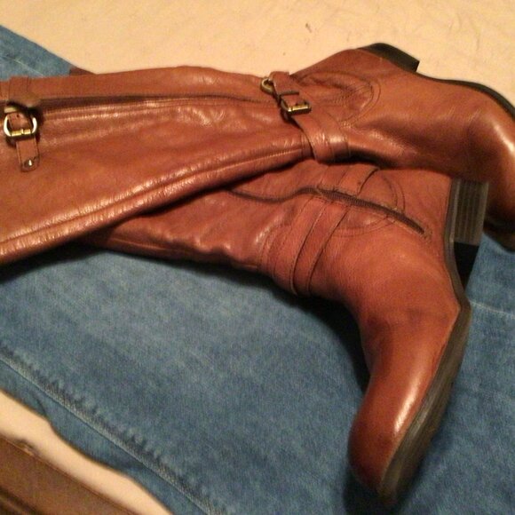 Naturalizer NEW N5 Comfort Wide Shaft Zip Side Brown Riding Boot Women's Size 10 - Picture 2 of 4